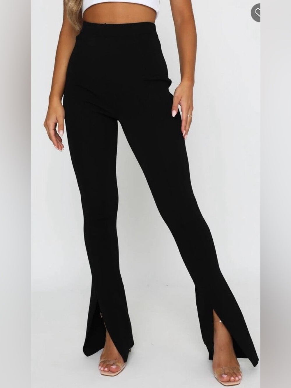 NWOT - White Fox Make A Move Flare Pants in Black - Size XS / S